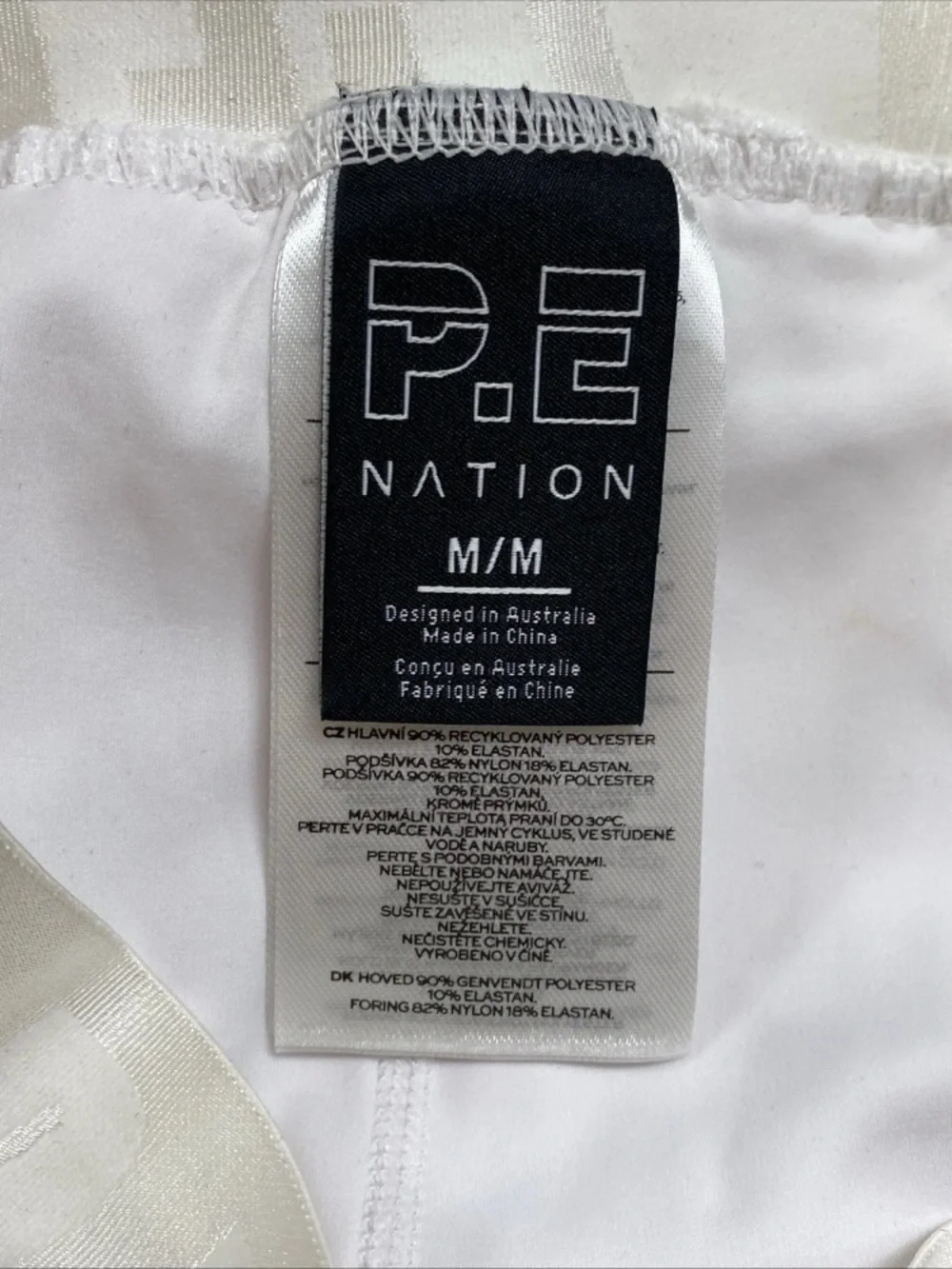 PE Nation Volley Pleated Skirt Skort White  Tennis Pickleball Anthropologie Sz M